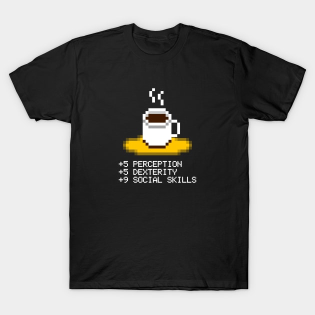 Coffee Attributes T-Shirt by AngryMongoAff